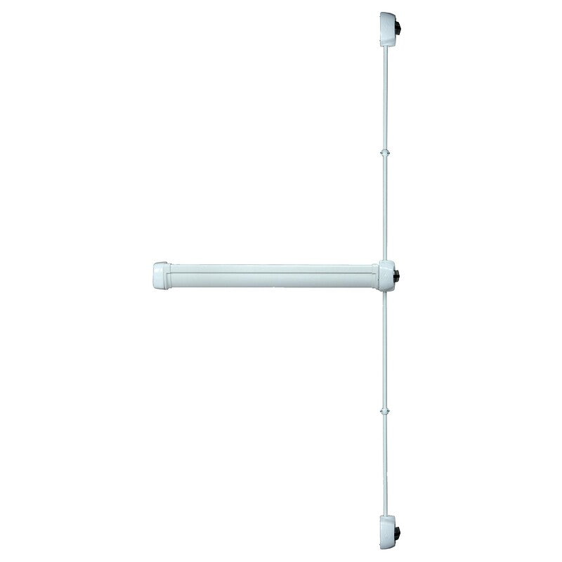 Trava anti -pânico a 3 pontos laterais comprimento 1165 mm cor branca. Descubra a excelência em materiais de construção. Angola-Materiais.shop, sua referência em hardware e ferramentas.