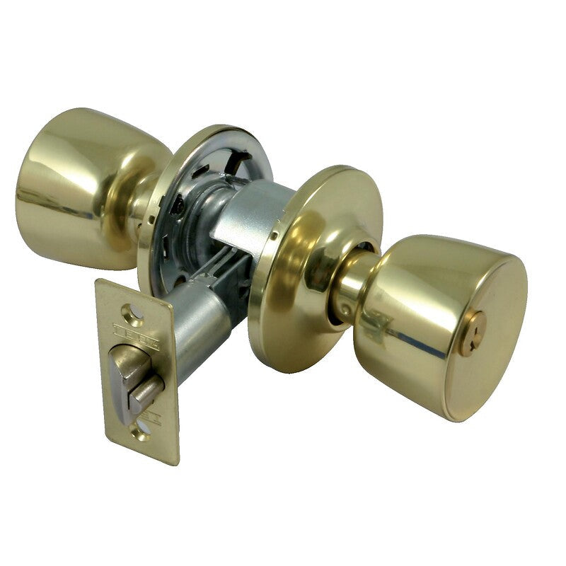 Trava tubular, segurança das chaves, eixo de latão polido de 70 mm. Experiência, inovação e dedicação em cada produto. Angola-Materiais.shop.