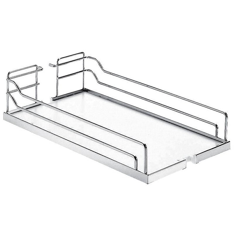 Conjunto de 2 prateleiras de 400 mm de fundo cromo de fundo branco clássico dispensa. Descubra a excelência em materiais de construção. Angola-Materiais.shop, sua referência em hardware e ferramentas.