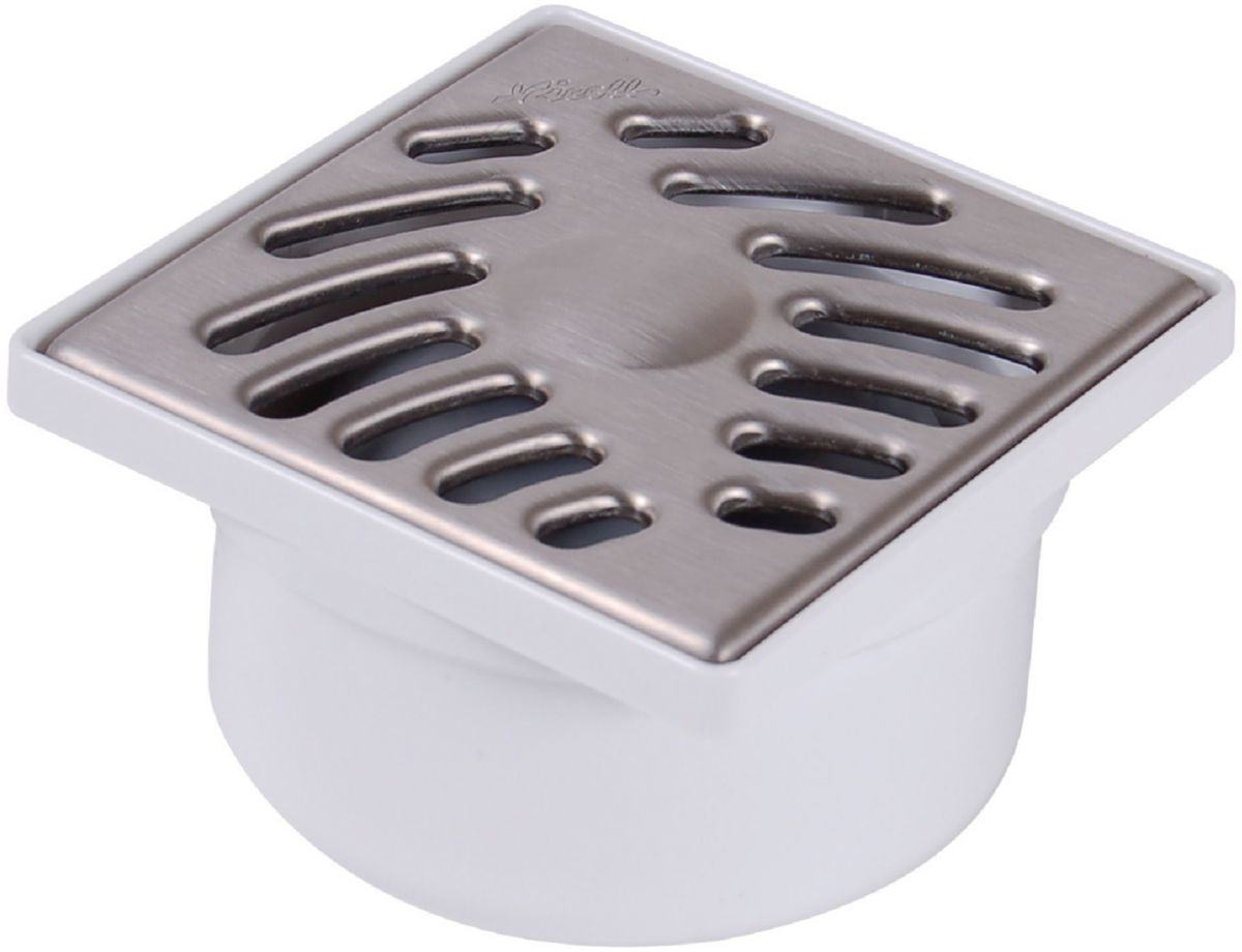 Siphonnet com saída vertical + grade - sihj10i - pvc + aço inoxidável - Ø 50/40 mm - 100x100x57 mm. Compromisso com a qualidade, em cada material, em cada entrega. Angola-Materiais.shop.