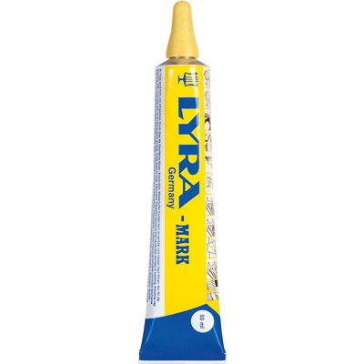 Lyra Mark Tubo de pintura amarelo. Sua visão, nossos materiais. Juntos, construímos o futuro. Angola-Materiais.shop.