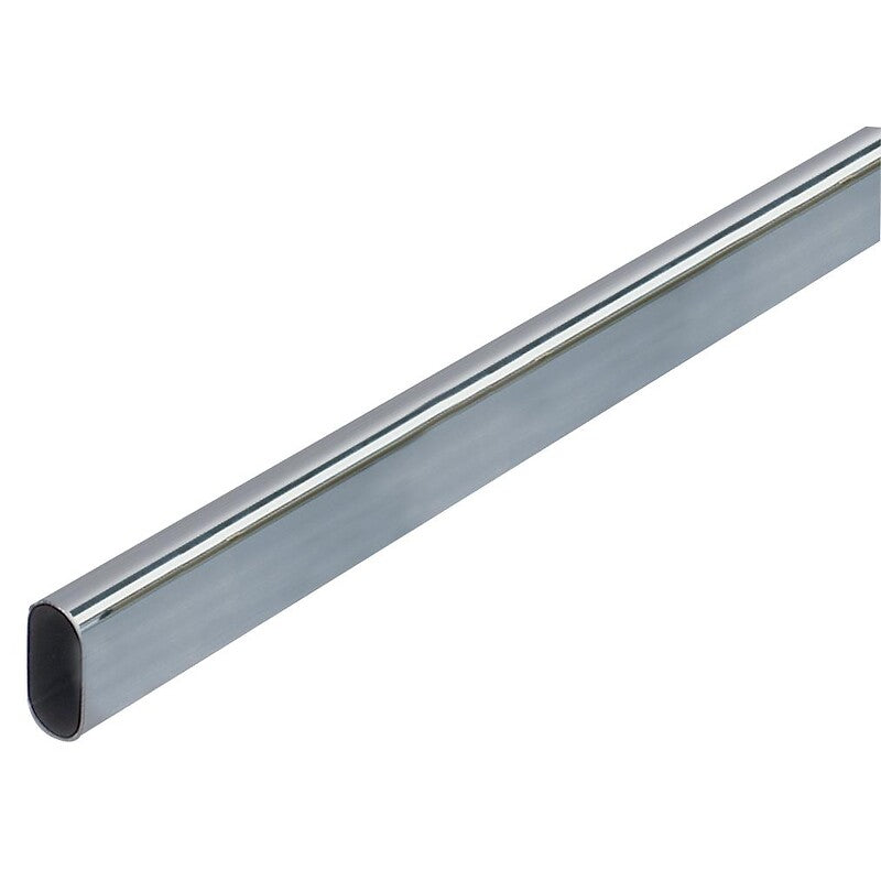 Tubos de guarda -roupa oval cromados 30x15 mm de comprimento 2500 mm em papelão de 10. Compromisso com a qualidade, em cada material, em cada entrega. Angola-Materiais.shop.