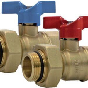 Válvulas com uma porca rotativa de esfera para alça de coletor 1 válvula vermelha e 1 válvula azul, Altech, ref: al52x/3_26. Tecnologia e qualidade reunidas em um só lugar. Angola-Materiais.shop.