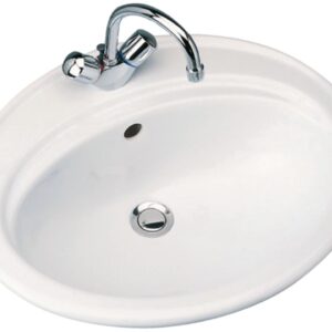 Porcher Ulysse LG construído -in Vasque: 55 cm de cerâmica branca. P144801. Projetos maiores, melhores e mais rápidos com Angola-Materiais.shop. Tudo o que você precisa, um clique de distância.