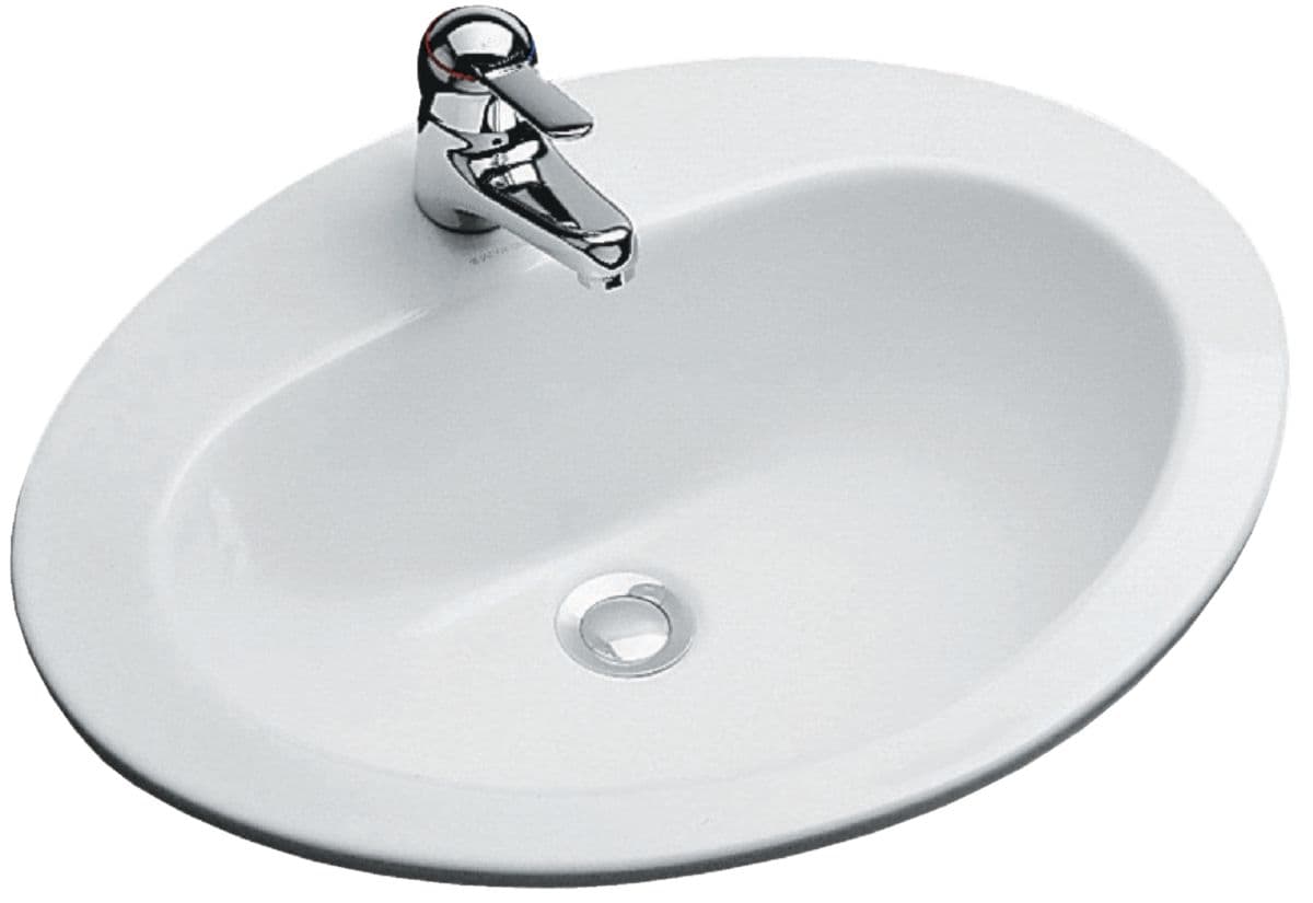 Jacob Delafon Bacia Oval 63 x 48 Pierced 1 orifício, precedido 2 buracos, ref.e1273-00. Construção eficiente começa com escolhas inteligentes. Escolha Angola-Materiais.shop.