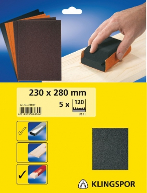 5 folhas de papel PS 11 Dimensões: 230x280, grão 120. Angola-Materiais.shop: Tecnologia, qualidade e inovação em materiais de construção.