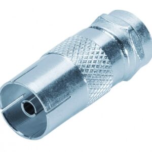 F / TV Satellite Adaptador - "F" Masculino / TV 9,52 mm feminino. Soluções completas para construção civil na Angola-Materiais.shop. Produtos de alta qualidade, preços competitivos.