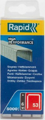 STAPS N ° 53 - Comprimento 6 mm - Galva - Caixa de 5000 P.. Construa o futuro com os melhores materiais. Angola-Materiais.shop, sua loja de confiança.