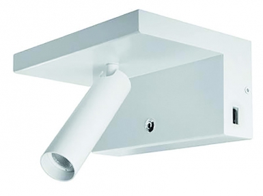 Luz de parede decorativa Milo 2 - 5W 330 lm 3000 ° K Alumínio branco. Tecnologia e qualidade reunidas em um só lugar. Angola-Materiais.shop.