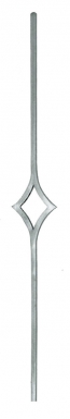 Barra de ferro forjado quadrado de 14 mm. L x h: 120x1000 mm. Construa melhor, construa com Angola-Materiais.shop.