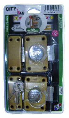 Blister de 2 Locks City 25 indo com um botão de bronzé cilindro. L. 45 mm 6 chaves. Angola-Materiais.shop fornece materiais industriais e hardware premium. Confie em nós para todas as suas necessidades de construção.