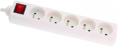 Blocos de várias potências padrão com 5x16a H05VV-F 3G1mm2 Switch 1 METEM 3680W-230V ~ -WHITE. Entregas rápidas, produtos de primeira. Angola-Materiais.shop em todas as cidades de Angola.