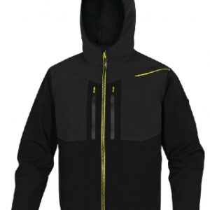 Softshell Horten 2 - Jaqueta preta/amarela - Tamanho L. Construa melhor, construa com Angola-Materiais.shop.