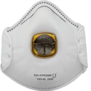 Caixa de 10 máscaras moldadas de tufão na válvula - FFP2. Soluções inteligentes para construtores inteligentes. Angola-Materiais.shop.