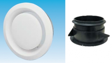 PLACO BOCP 80 Boca de extração - cond. Ø 80 - Coler. Ø 119 - Penguin. L 100 - PVC branco. Soluções completas, resultados extraordinários. Angola-Materiais.shop.