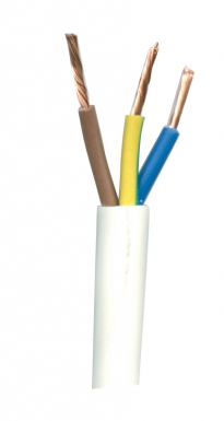 Cabo flexível HO5VV -F Soul Naked Copper 3G1,5 mm2 Peso 109 kg/km branco - Coroa de 100 m - prica a 100 ml. Construa melhor, construa com Angola-Materiais.shop.