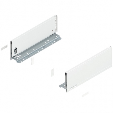 LOGRABOX LADO, ALTURA K (128,5 mm), LN = 400 mm, direita + esquerda, para Leggrabox puro - cor branca de seda fosca. Cada clique, um passo mais perto do seu projeto perfeito. Angola-Materiais.shop.