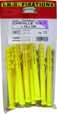 Tornozelo cqlt-r Ø 10 x 140 mm SACHET de 10. Angola-Materiais.shop - A maior variedade de materiais de construção em Angola. Compre online com facilidade e segurança.