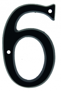 Número 6 Zamack Black High 95 mm. Construa melhor, construa com Angola-Materiais.shop.