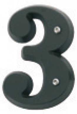 Alívio Figura Número 3 "Zamak" preto. Descubra a excelência em materiais de construção. Angola-Materiais.shop, sua referência em hardware e ferramentas.