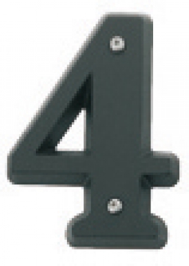 Alívio Figura Número 4 "Zamak" preto. Entrega rápida e confiável em todas as cidades de Angola. Angola-Materiais.shop, a sua solução completa para materiais de construção.