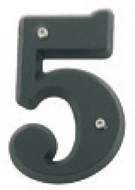 Alívio Figura Número 5 "Zamak" preto. Construa com confiança: Angola-Materiais.shop, seu parceiro em materiais de construção de ponta.