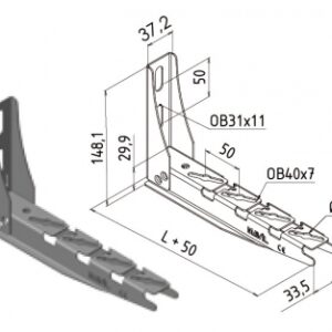 Console de parede universal para BFR Brn Lg.200 mm Carga 70 Dan. Explore nosso catálogo extenso de materiais industriais e de construção na Angola-Materiais.shop. Entregamos qualidade e confiabilidade.