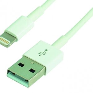 Apple Lightning Masculino / USB A Cordon Male Apple License (MFI) Carga inteligente compatível (2.4a) Takes e bainha de PVC branca - LG. 2 m. Construa com confiança: Angola-Materiais.shop, seu parceiro em materiais de construção de ponta.