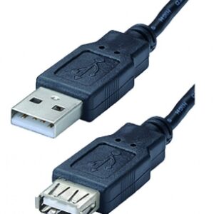 CORDO USB 2.0 A MASCO / USB 2.0 A CONNECTION feminino. Níquel - LG. 3 m - preto. Compromisso com a qualidade, em cada material, em cada entrega. Angola-Materiais.shop.