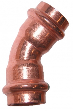 Cotovelo 45 ° Double feminino cobre - para crimpagem - Ø 22. Cada clique, um passo mais perto do seu projeto perfeito. Angola-Materiais.shop.