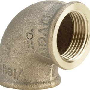 90 ° Cotovelo de bronze n ° 3090 Feminino duplo raio pequeno - fio 15 x 21. Sua obra, nossos materiais. Angola-Materiais.shop, parceiro da construção angolana.