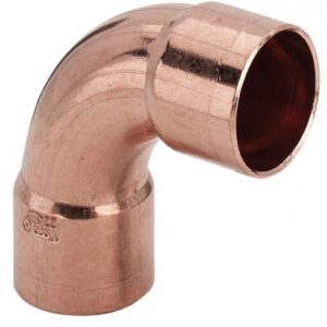 90 ° Cotovelo de cobre grande raio feminino duplo - Ø 28. Precisão, durabilidade e eficiência na Angola-Materiais.shop.