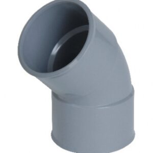 45 ° Cotovelo feminino Ø 100 Evacuação Series para grudar em tubo de PVC rígido. Qualidade que você pode ver, confiança que você sente. Angola-Materiais.shop.