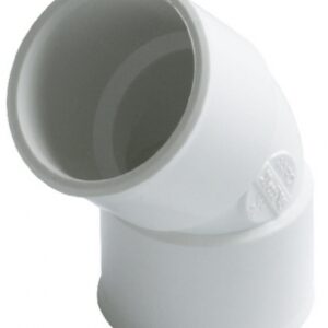 45 ° fêmeas fêmeas Ø 40 em PVC branco. Construção eficiente começa com escolhas inteligentes. Escolha Angola-Materiais.shop.