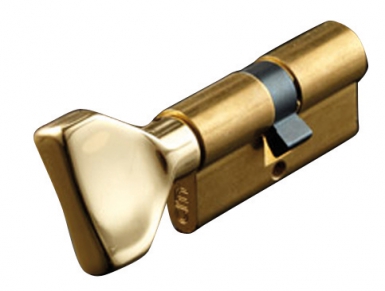 Cilindro de botão de perfil europeu 5 pinos (30bx30) Brass 3 chaves. A revolução dos materiais de construção está aqui. Angola-Materiais.shop.