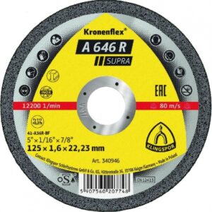 Disco a 646 r a ser interrompido para metais, Ø 125 x 1,6 mm. Inovação, qualidade e confiabilidade na palma da sua mão. Angola-Materiais.shop.