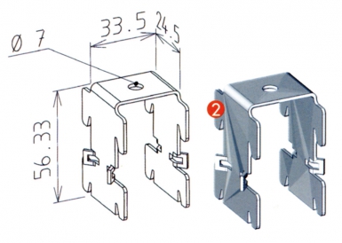 Pendard Spacer C40 plural dim 56.3x33.5x24.5 mm 0,052 kg/u. Simplifique seus projetos de construção com Angola-Materiais.shop. Temos tudo o que você precisa, entregue na sua porta.