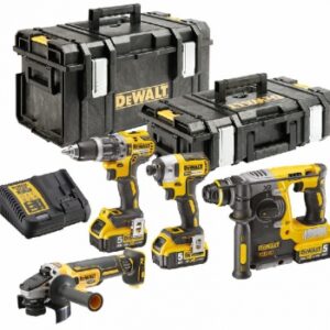 Kit 4 ferramentas xr 18 v 5 ah-íon + 3 baterias + 1 carregador + 2 caixas. Soluções completas para construção civil na Angola-Materiais.shop. Produtos de alta qualidade, preços competitivos.