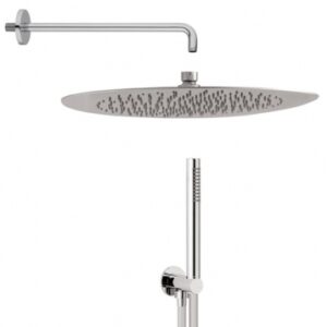 Kit de chuveiro completo KT015C02Q: Cabeça de chuveiro 250 mm de aço inoxidável - braços de chuveiro L 350 mm - Setting de parede do conjunto de chuveiro - Suporte fixo chuveiro redondo - flexível 150 mm. Cada clique, um passo mais perto do seu projeto perfeito. Angola-Materiais.shop.