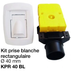 Kit retangular "KPR 40 BL" Ø 40 mm + acessórios - dim. Ext LXHXP: 120x85x12 mm. Encontre produtos hidráulicos e elétricos de alta qualidade na Angola-Materiais.shop. Atendemos projetos de pequena e grande escala.