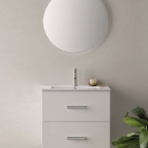 Móveis de madeira baixa 70 cm (H 55 cm / p 46 cm) - 2 gavetas - branco. Construindo sonhos com os melhores materiais. Angola-Materiais.shop.