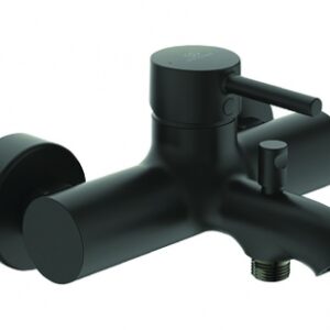 Misturador de banheiro alça de metal mata preto preto. Aerador integrado. Construa com inteligência, construa com Angola-Materiais.shop.