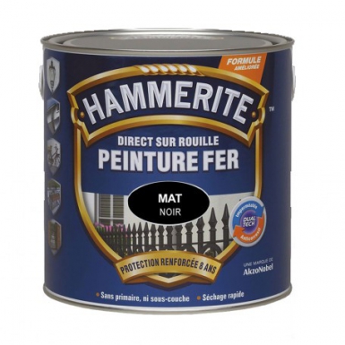 Hammerite Paint - Aplicação direta de ferrugem - secagem rápida - impermeável e anticorrosivo - 0,75 L - MAT - Black Ferronnerie. Na Angola-Materiais.shop, trazemos-lhe ferramentas industriais e hardware premium. Compre connosco para soluções duráveis e eficientes.