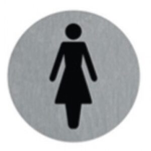Adesivo de folheto de alumínio escovado Ø 75 mm feminino banheiro. Angola-Materiais.shop: Onde profissionais da construção encontram as melhores ferramentas e materiais.