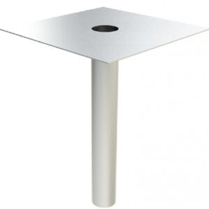 Platina de vedação em aço inoxidável para sifão 150 x 150 mm Ø 100. Máxima qualidade, mínimo esforço. Angola-Materiais.shop simplifica suas compras de materiais de construção.