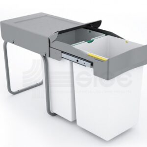 Bin extraível para tampa de classificação seletiva. 28 litros escuros. LXHXP: 255x398x450 mm. Tecnologia e qualidade reunidas em um só lugar. Angola-Materiais.shop.