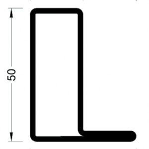 Ailette Perfil Tipo L Series 50 "V52010" LG. 6 m th. 2 mm 2,64 kg/m. Materiais que inspiram, construções que impressionam. Angola-Materiais.shop.