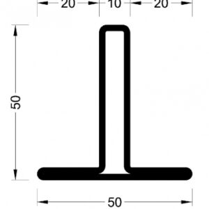 Perfil T Tipo de Ailette 50 "V51020" LG. 6 m th. 2 mm 2,94 kg/m. A sua loja online para materiais elétricos e de construção é a Angola-Materiais.shop. Garantimos qualidade e acessibilidade.