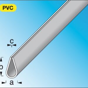 Perfil da estrutura, PVC branco (rígido) Dim. 8,5x15 mm 0,5-2 mm LG. 1 m. Qualidade que você pode ver, confiança que você sente. Angola-Materiais.shop.