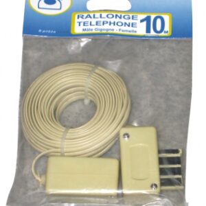 Telefone extensor 8 Gráficos em pé / marfim - comprimento 10 m. Transforme seus projetos de construção com Angola-Materiais.shop - o melhor em hardware e materiais industriais.